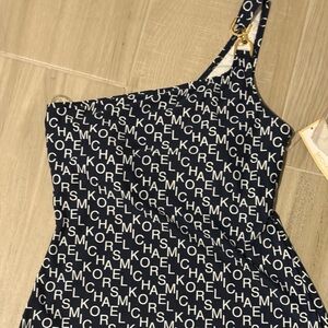 Michael Kors Navy and White Tankini Top NWT